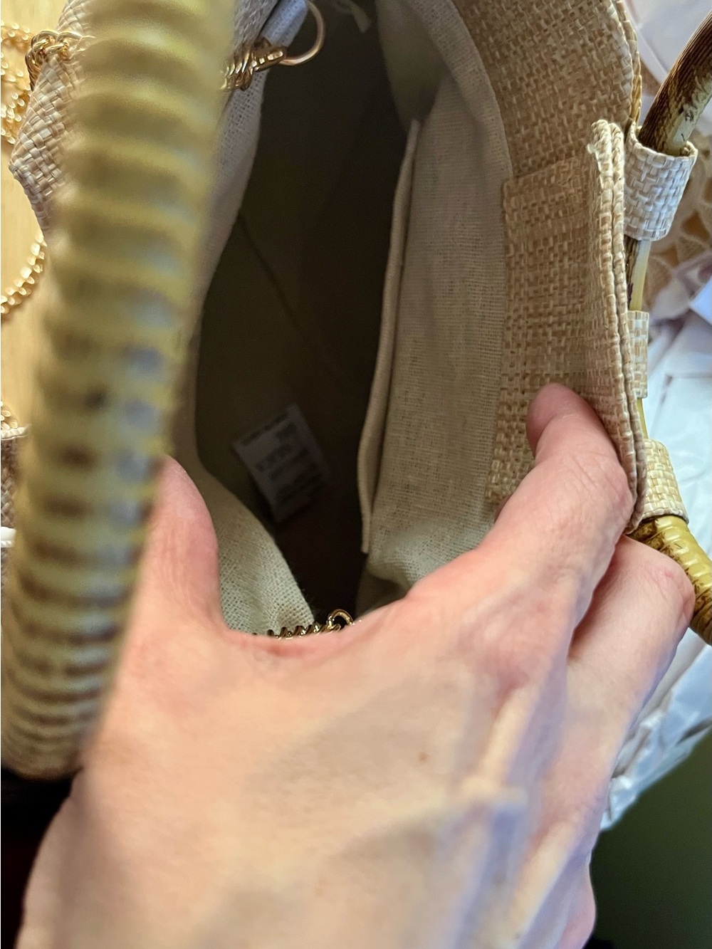 Tommy Bahama Natural Straw Tote with Decorative Bow - Picture 4 of 5
